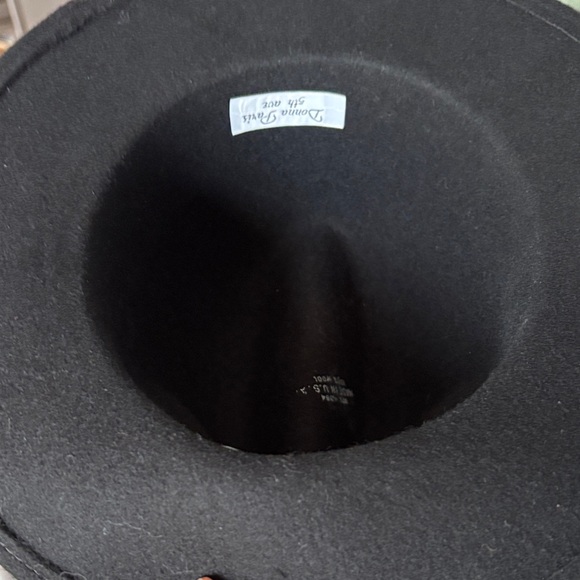 Elegant Black Fedora Hat with Bow 100% Wool - Picture 7 of 7